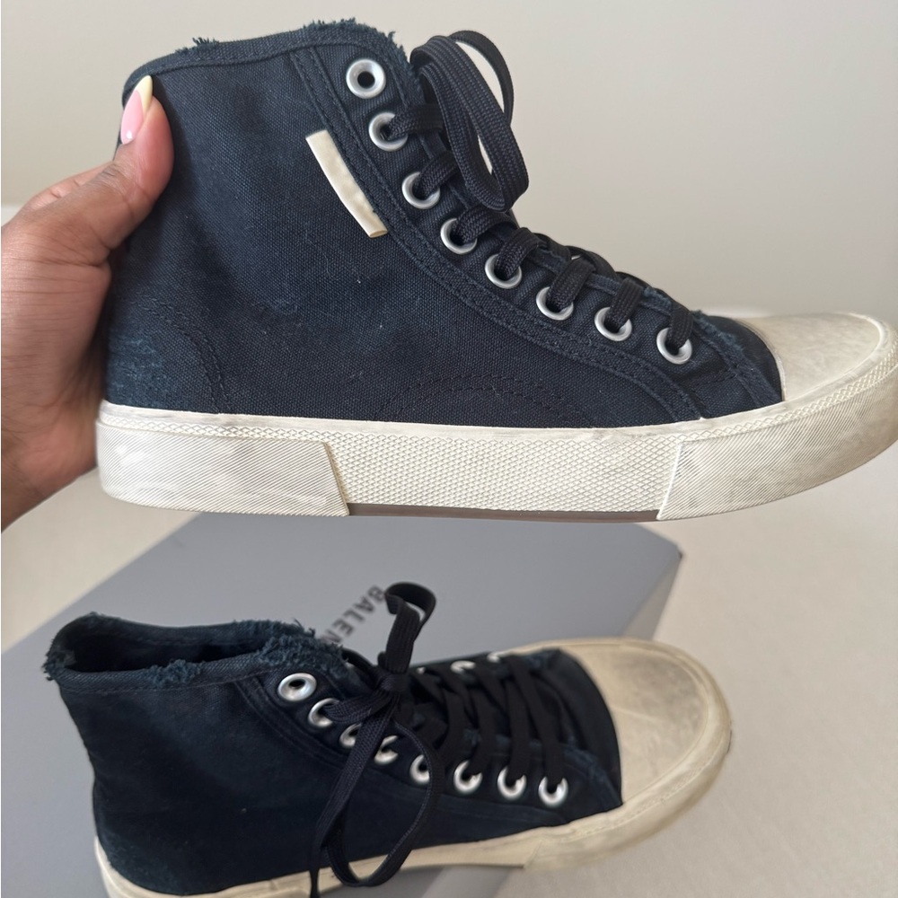 Balenciaga High Top Paris Sneakers - Picture 6 of 11